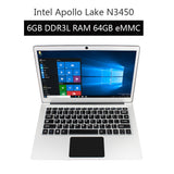 Jumper EZbook 3 Pro Dual Band AC Wifi 13.3" laptop Apollo Lake N3450 with SATA M.2 SSD Slot 6GB RAM metal case Win10 notebook