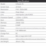 Jumper EZBOOK 3S laptop 14 inch 6GB DDR3L RAM 256GB SSD Storage Intel Apollo Lake N3450 1080P Screen Notebook Windows10 computer