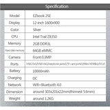 Jumper EZbook 2se laptop 12 inch Intel Cherry Trail Z8350 Quad Core 1.44GHz Windows 10 2GB DDR3L 64GB eMMC computer