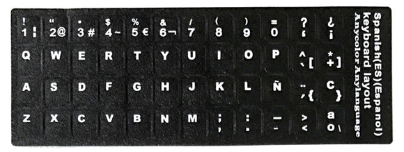 keyboard stickers in Spanish / Russian / French language - 5 pcs per Pack